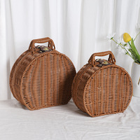 Panier de pique-nique en rotin pour la Fête de la Mi-Automne, boîte de rangement minimaliste moderne, boîte à bonbons de mariage, sac fourre-tout cadeau