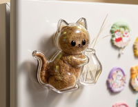 Boîte de rangement en plastique transparente en forme de chiot pour ranger les poils d'animaux