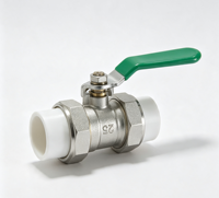 Robinet à bille en laiton PPR à extrémité de fusion à chaud pour plomberie eau froide et chaude