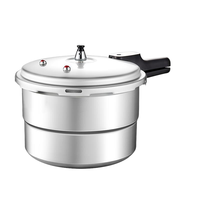 Cuisinière à pression mini en aluminium anti-explosion à double usage 3L~15L avec couvercle et poignée en plastique anti-brûlure, ouverture au gaz