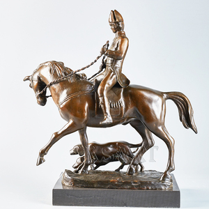 Di alta qualità in bronzo per interni due cani scultura in metallo piccolo artigianato statua per la decorazione domestica tecnica di fusione - Product Image 4