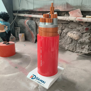 DAMAI <b>Cable</b> Sculpture Fiberglass Column Outdoor <b>Display</b> Prop - Product Image 1