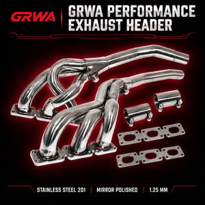 GRWA Auspuffkrümmer für BMW <span class=keywords><strong>E36</strong></span> 323i 325i 328i <span class=keywords><strong>M3</strong></span> 1,25mm Spiegelpolierter Edelstahl Auspuffkrümmer - Product Image 1