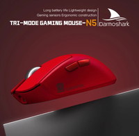 Souris de jeu sans fil RF Darmoshark N5 4K 8K 26000 DPI pour droitier, programmable, ergonomique, PAM3395, pour ordinateur de bureau/portable