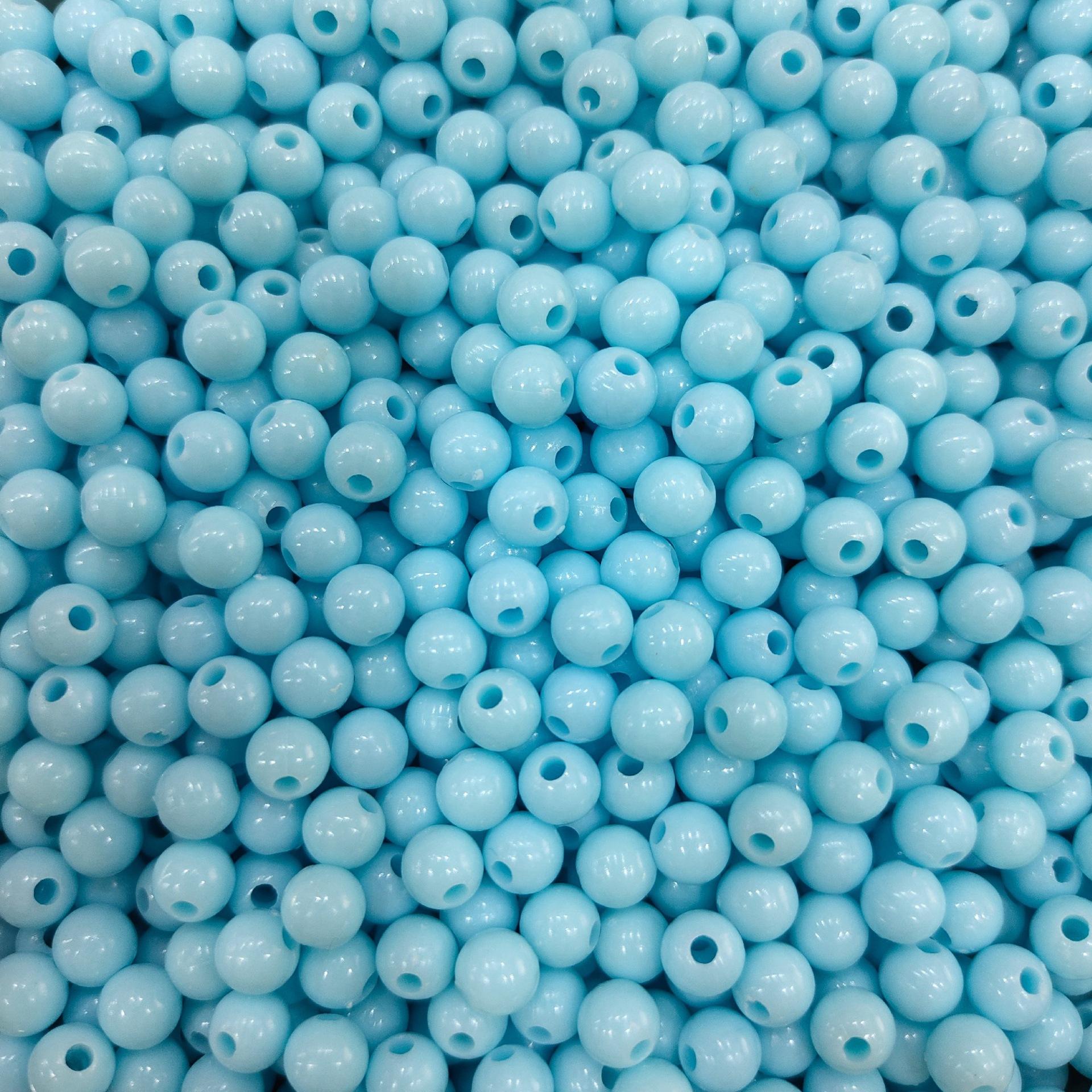 Acrylic Solid Color Beads 6MM, 8MM, 10MM Beaded Plastic
