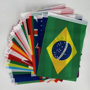 Фанатские флаги-гирлянды для поддержки команды: регулируемая подвесная конструкция, полиэстер, индивидуальные национальные флаги, товары для болельщиков - Product Image 1