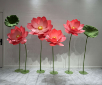 Penjualan laris bunga raksasa Lotus kertas buatan tangan untuk Mall dekorasi luar ruangan pesta pernikahan