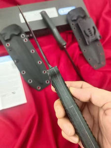 มีด BM Tyrant DIY รุ่นสำหรับใช้งานกลางแจ้ง ใบมีดแบบ Fixed Blade ด้ามจับ G10 ปลายแหลม ใบมีดสองคม ทำจากเหล็กสแตนเลส ปรับแต่งได้ตามต้องการ รับผลิตแบบ OEM สำหรับการตั้งแคมป์ - Product Image 4