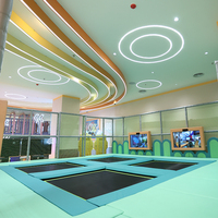 Équipement de terrain de jeu intérieur interactif personnalisé Parc d'attractions pour enfants en plastique durable