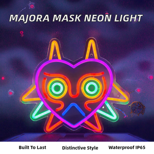 Letrero Luminoso LED de Neón GGK, Máscara de Majora, Serie <span class=keywords><strong>LoZ</strong></span>, IP65, Cuerpo de Acrílico, Decoración de Pared, Regalo para Fanáticos de Zelda, Luz Blanca Cálida - Product Image 2