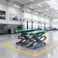 Ciseaux hydrauliques encastrés certifiés CE, capacité de levage 3500 kg, hauteur de levage maximale 72,8 pouces pour berlines et SUV