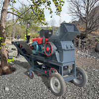 Concasseur à marteaux diesel portable Shimeite, haute efficacité, 1-20t/h, pour la concassage de pierres, modèle le plus vendu