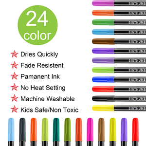 NOUVEAU Textile non toxique Textil Wholesale 24 T-Shirt Art Color For Kid <span class=keywords><strong>Feutre</strong></span> <span class=keywords><strong>feutre</strong></span> tissu marqueur - Product Image 4
