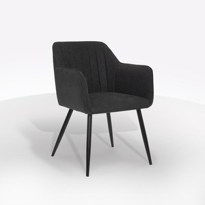 Poltrona Mod. VISOCA IN TESSUTO CM 61.5X57 H. 83 NERO - Product Image 1