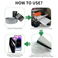 Rouleau de film TPU anti-espion à 3 couches, film hydrogel, matériau brut, autocollant pour téléphone portable, protecteur d'écran de confidentialité, rouleaux filtrants pour ordinateur portable