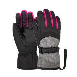 Gants de ski et de snowboard pour femmes, chauds, coupe-vent, imperméables, en polyester, à doigts entiers, pas chers - Product Image 1