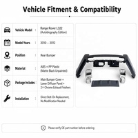 Untuk Range Rover Vogue L322 2010-2012 Rakitan Bumper Belakang LR023708 Edisi Autobiography Kit Lengkap Dengan Lubang Sensor Parkir