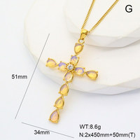 Chaîne à maillons en acier inoxydable 316 pour femmes à la mode CZ croix collier ras du cou cubique Zircon croix pendentif pour anniversaire chrétien