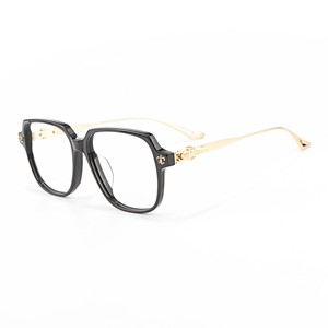 Lunettes de vue épaisses en acétate anti-UV pour hommes et femmes, avec support, monture optique, logo personnalisé, vente en gros Chine - Product Image 1