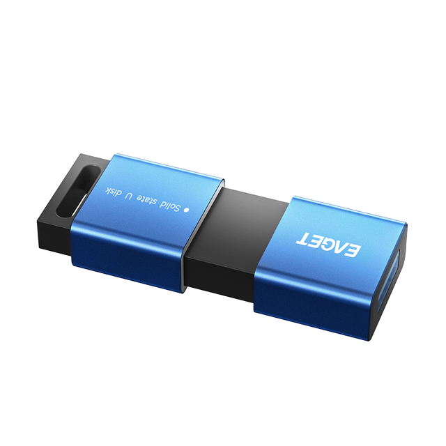 EAGET SU12 USB3.2 Gen2 Solid State USB Flash Drive 256GB Metal SSD Portable Memory Stick