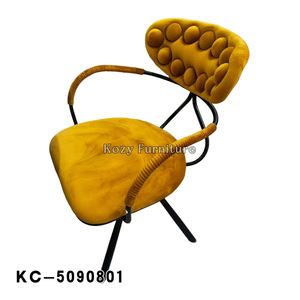 Cadre en métal enduit de <span class=keywords><strong>poudre</strong></span> noir jambe restaurant salle à manger <span class=keywords><strong>chaise</strong></span> <span class=keywords><strong>velours</strong></span> siège <span class=keywords><strong>chaise</strong></span> pour les ventes - Product Image 2