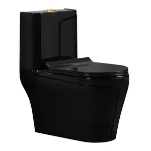 LONGSTAR nero stile europeo per uso domestico in ceramica sifone acqua a risparmio idrico wc