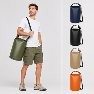 กระเป๋าแห้งกันน้ำ 5L 10L 20L 30L 40L ทนทาน 500D PVC 3 ชั้น เชื่อมตะเข็บ ปิดแบบม้วน พร้อมหัวเข็มขัด สำหรับพายเรือคายัค เดินป่า ตั้งแคมป์ 5 สี รับผลิตแบบ OEM - Product Image 1