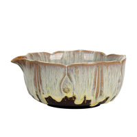 Kit de 8 pièces en céramique de porcelaine motif lotus pour cérémonie du matcha, comprenant Chawan, Chasen, support et ensemble de bols avec bec verseur, coffret cadeau
