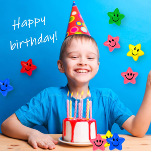 Balles anti-stress étoiles en mousse de 5,5 cm, jouets à presser en forme d'étoile souriante pour le soulagement du stress, jouets sensoriels pour la salle de classe, récompenses et cadeaux de fête - Product Image 6