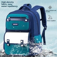 Sac à dos scolaire unisexe pour élèves du primaire (3e-6e années) en cuir synthétique microfibre respirant ultra-léger avec bretelles courbées en nylon