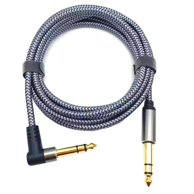 Professional Electric Guitar Amplifier Cable 6.35mm Straight to Angled 3 Pin 0.5 1 1.5 2 2.5 3 4 6 m