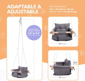 Xích Đu Cho Bé Monkey & Mouse-Xích Đu Treo Trong Nhà Cho Trẻ Em & Xích Đu Tạm Thời Cho Bé Ngoài Trời - Product Image 5