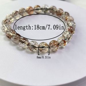 Bracelet en pierre naturelle avec perles de verre colorées, symbole de patientement et de stabilité, très apprécié, compatible FBA, inspection par une tierce partie - Product Image 3
