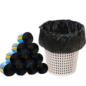 Household Disposable 13 Gallon <b>Black</b> Trash Bags 40 Liter Garbage Bag <b>Bin</b> Plastic <b>Liners</b> Kitchen - Product Image 2