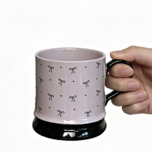 Taza minimalista de porcelana lisa, creativa, de forma redonda, para café, té, bebidas, adorno para el hogar - Product Image 4