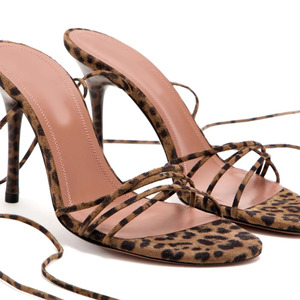 <span class=keywords><strong>Zapatos</strong></span> <span class=keywords><strong>de</strong></span> Diseñador 2026, Sandalias <span class=keywords><strong>de</strong></span> Tacón Delgado con Tiras Finas y <span class=keywords><strong>Cordones</strong></span>, Estilo Leopardo, para Fiestas, Súper Modernas - Product Image 2