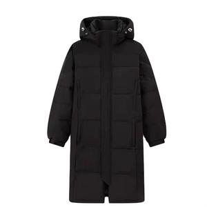 Nouveau manteau d'hiver long pour femme, style slim, coupe-vent, en toile, avec fermeture éclair, unisexe, pour couple - Product Image 2