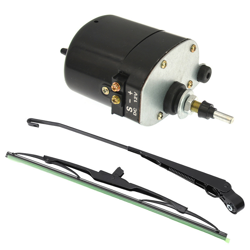 Motor limpiaparabrisas de 12 V, brazo limpiaparabrisas y juego de limpiaparabrisas