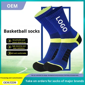 <span class=keywords><strong>Chaussettes</strong></span> de sport personnalisées pour hommes et femmes, en coton pur, avec logo personnalisé, motif brodé, texte imprimé, basket-ball, personnalisable, bricolage - Product Image 5