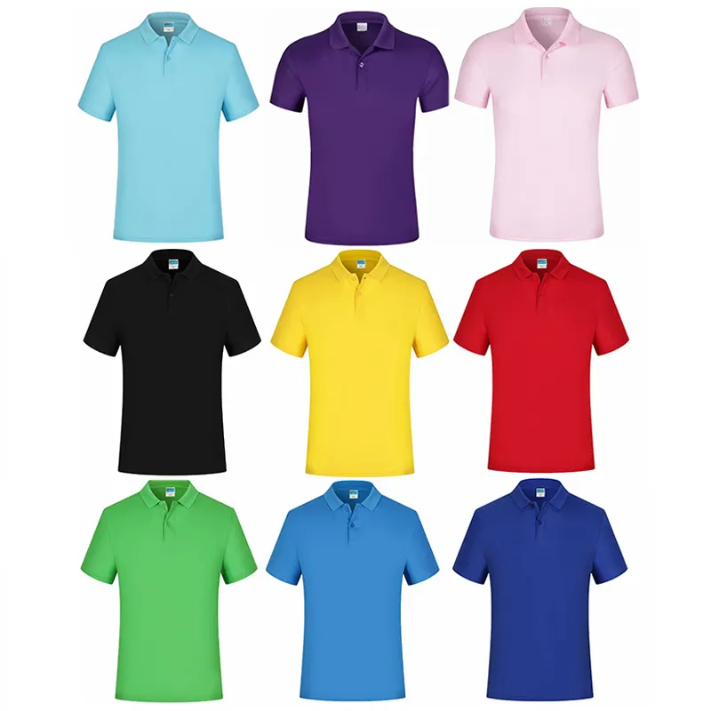 custom logo plus size men's t-shirts 100% cotton printing embroidery unisex heavyweight plain t shirt golf polo shirts