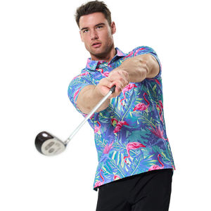 Camisa de manga corta personalizada para hombre Polo Golf secado rápido sublimación sólida impresa poliéster al por mayor Spandex diseño de camuflaje - Product Image 6