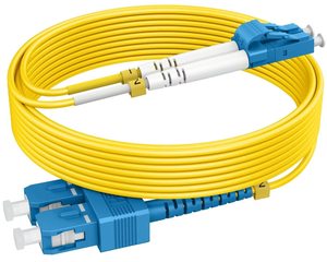 SYONG OS2 SC 转 LC 单模光纤跳线 SM，3ft/1m |   单模光纤双工电缆，LSZH，10G/40G/100G SMF，9/125μm - Product Image 1