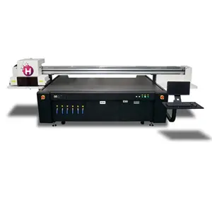2513 2500*1300mm endüstriyel sınıf ağır geniş Format Flatbed UV yazıcı makinesi tüm malzemeler için