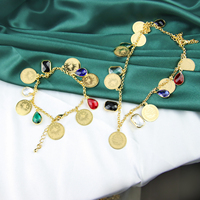 Parures de bijoux de mariage en Zircon pour femme, mariée, dubaï, boucles d'oreilles, pièces de monnaie, vente en gros,