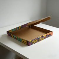 Boîtes à pizza personnalisées avec logo, emballage biodégradable et écologique pour les petites entreprises