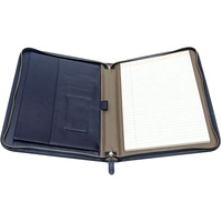 Carpeta Portafolio de Cuero A4, Bloc de Escritura, Carpeta de Presentación Empresarial, Portafolio Negro