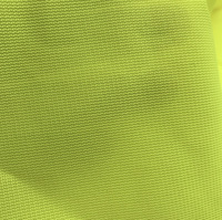 Tissu tricoté fluorescent lumineux 100 % polyester, brocart uni teint, 120 GSM, largeur 43/44 pouces, pour gilets de conduite