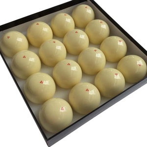 Xmlivet-bolas blancas de <span class=keywords><strong>billar</strong></span> para piscina, accesorios de bolas blancas de nueve bolas, amarillas con triángulo rojo de resina de 52,5mm/57,25mm - Product Image 5