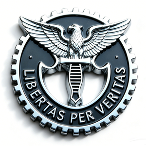 Écusson personnalisé 'Libertas Per Veritas' en forme d'aigle, en métal émaillé 2D, thème Amour, pour la remise des diplômes, l'anniversaire et Halloween - Product Image 5