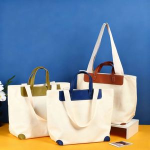 Sacs de shopping personnalisés en gros, sacs fourre-tout en toile de coton vierges, sacs promotionnels réutilisables personnalisables avec logo imprimé - Product Image 3